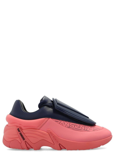 Raf Simons Woman Sneakers Navy Blue Size 9 Soft Leather, Textile Fibers In Pink