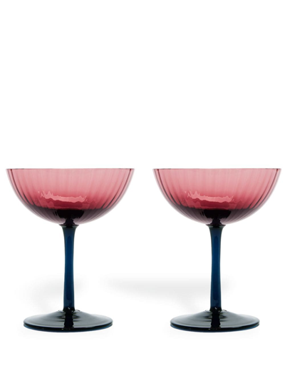La Doublej Champagne Coupe (set Of Two) In Red