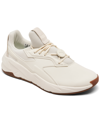 Puma Women's Fierce Nitro Leather Casual Sneakers From Finish Line In Marshmallow/white/gum