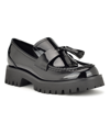 Nine West Garry Platform Tassel Loafer In Black Patent