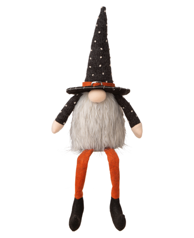 Glitzhome Halloween Fabric Gnome Sitter Decor In Multi