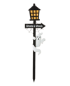 GLITZHOME 42" LIGHTED HALLOWEEN WOODEN HAUNTED HOUSE YARD STAKE