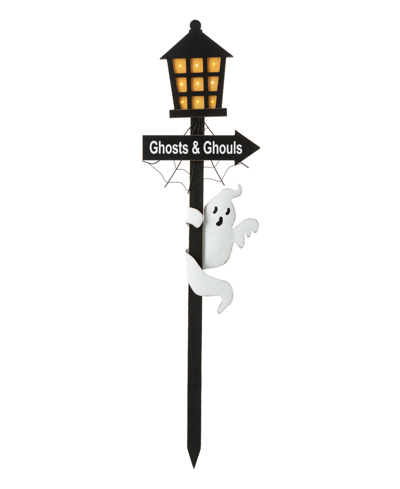 Glitzhome 42" Lighted Halloween Wooden Haunted House Yard Stake In Multi