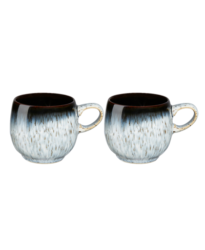 Denby Halo Brew Set Of 2 Espresso Cups, Service For 2 In Black