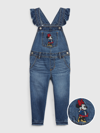 Gap × Disney Baby & Toddler Minnie Mouse Denim Overalls In Minnie Mouse
