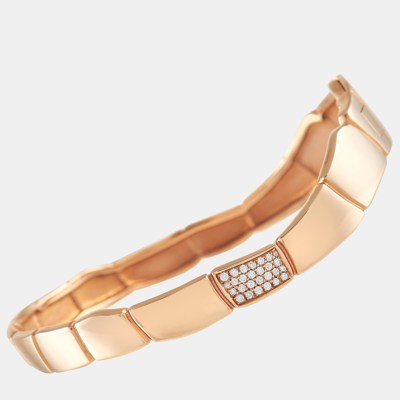 Pre-owned Hermes Niloticus 18k Rose Gold Diamond Bracelet