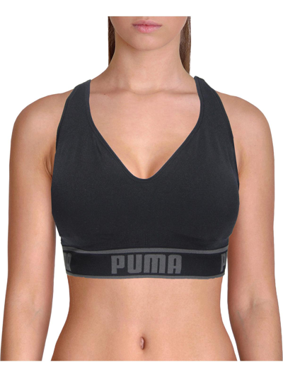 Puma Womens Fitness Running Sports Bra In Black