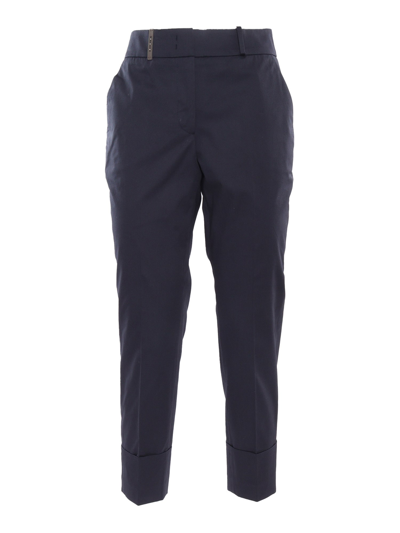 Peserico Trousers Woman In Blue