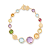 Marco Bicego 18k Yellow Gold Jaipur Multi Gemstone Single Strand Bracelet In Multi-color, Gold-tone