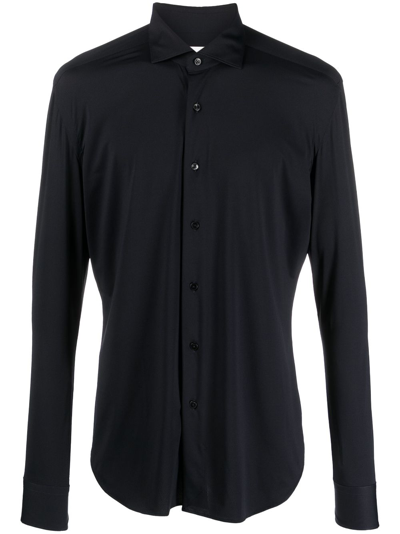 Xacus Spread-collar Long-sleeve Shirt In Pink