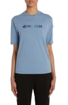 Moncler Logo Graphic T-shirt In Light Blue