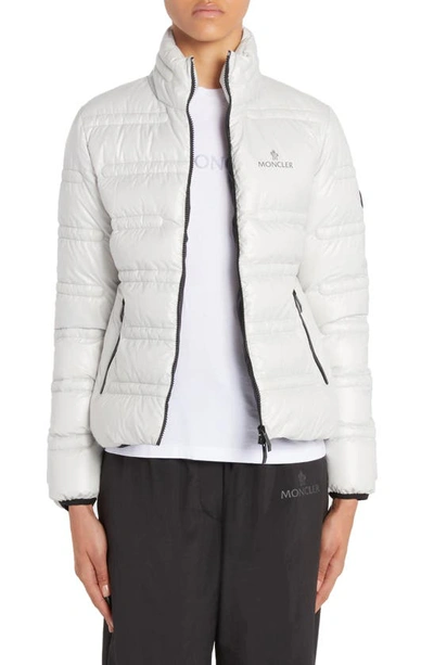 Moncler Tibre Quilted Padded Glossed-shell Down Jacket In Ice