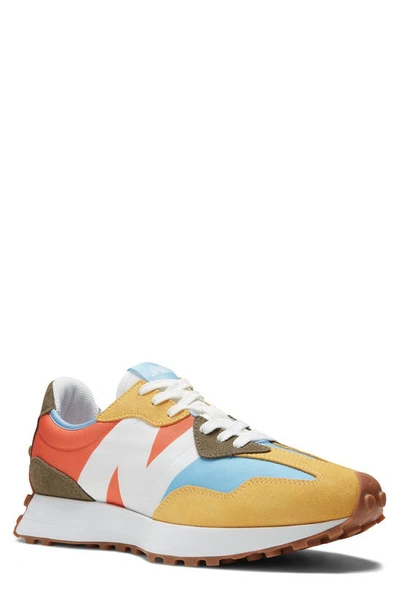 New Balance 327 Sneaker In Wheat Field/ Red Clay