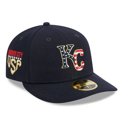New Era Navy Kansas City Royals 2023 Fourth Of July Low Profile 59fifty Fitted Hat