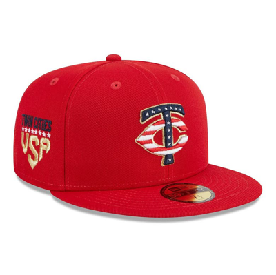 New Era Red Minnesota Twins 2023 Fourth Of July 59fifty Fitted Hat