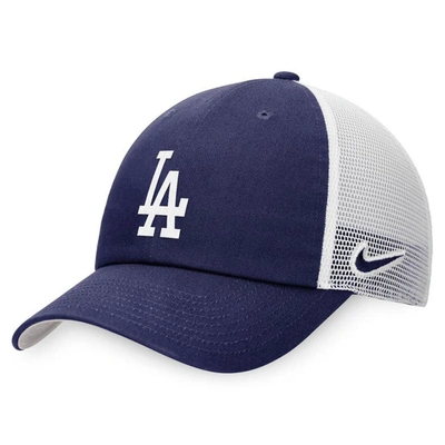 Nike Royal/white Los Angeles Dodgers Heritage86 Lightweight Unstructured Adjustable Trucker Hat