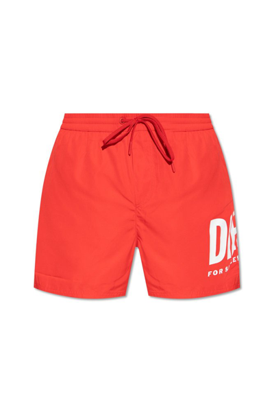 Diesel Bmbx Mike Swim Shorts In Red