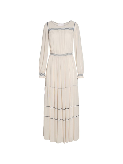 See By Chloé Tiered Maxi Dress In Beige