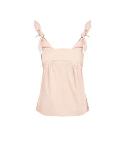 See By Chloé Tie Strap Sleeveless Top In Pink