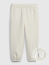 Gap Toddler Metallic  Arch Logo Joggers In Ivory Frost Beige