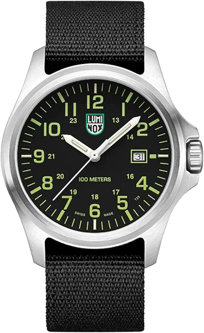 Pre-owned Luminox Patagonia Steel X2.2517 43mm Black Dial 100m Men's Watch Brand
