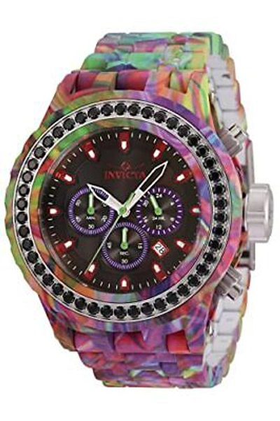 Pre-owned Invicta Men's 35433 Subaqua Quartz Chronograph Black, Red, Purple Dial Watch