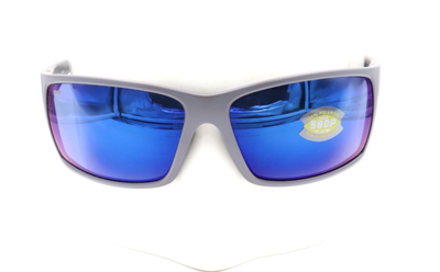 Pre-owned Costa Del Mar Reefton 98 Matte Gray Blue 580p Sunglasses 06s9007 90071464