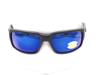 Pre-owned Costa Del Mar Fantail 01 Blackout Blue 580p Sunglasses 06s9006-90061059 $213