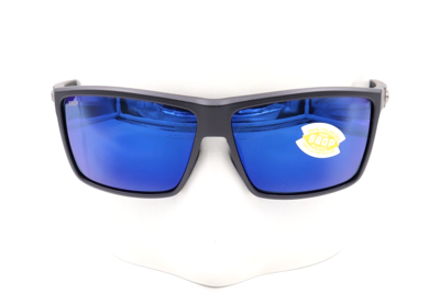 Pre-owned Costa Del Mar Rinconcito Matte Black Blue 580p Sunglasses 06s9016 90160960