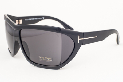 Pre-owned Tom Ford Sedgewick Black / Gray Sunglasses Tf402 01a 62mm