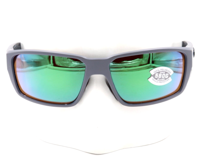 Pre-owned Costa Del Mar Fantail Pro Gray Sunglasses Green 580g Lens 06s9079 90791060