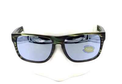 Pre-owned Costa Del Mar Spearo Xl Matte Reef Gray Silver Sunglasses 06s9013 90131259