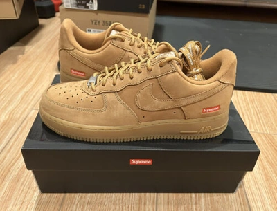 Pre-owned Nike Air Force 1 Low Sp Supreme Wheat (dn1555-200 