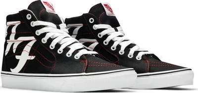 Pre-owned Vans Foo Fighters  Sk8-hi Shoes Us Mens Size 10 Womens Size 11.5 25th Anniversary In Black