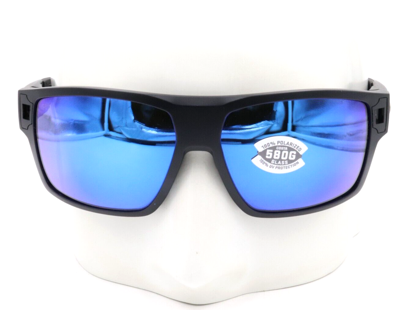 Pre-owned Costa Del Mar Diego 11 Matte Black Blue Mirror 580g Sunglasses 06s9034 903400162