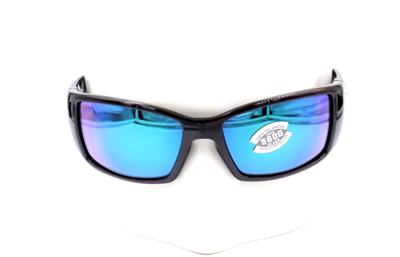 Pre-owned Costa Del Mar Blackfin Tortoise Green 580g Sunglasses 06s9014 90141862 In Green Mirror