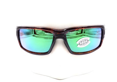 Pre-owned Costa Del Mar Fantail Tortoise Green Glass Sunglasses 580g 06s9006 90063559