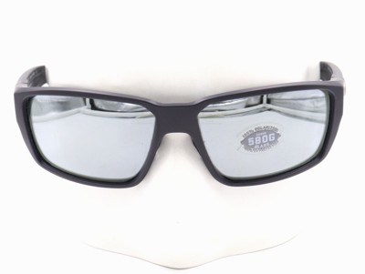 Pre-owned Costa Del Mar Fantail Pro Black Gray/silver 580g Sunglasses 06s9079 90790460 In Gray / Silver