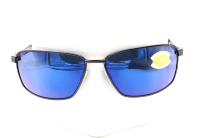 Pre-owned Costa Del Mar Ponce Black Blue Mirror 580p Sunglasses 06s4008 40080863 $238