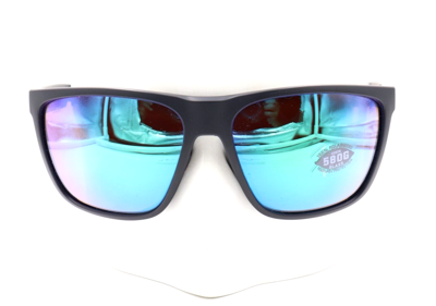 Pre-owned Costa Del Mar Ferg Xl Matte Black Green 580g Sunglasses 06s9012 90120262 $294