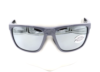 Pre-owned Costa Del Mar Ferg Shiny Gray Silver 580g Sunglasses 06s9002 90023659 $279 In Gray / Silver