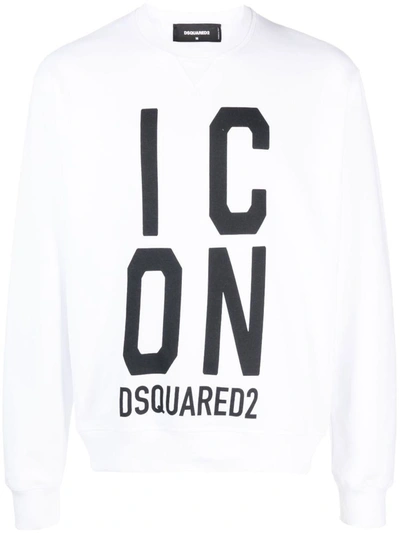 Dsquared2 Cotton Sweatshirt In White