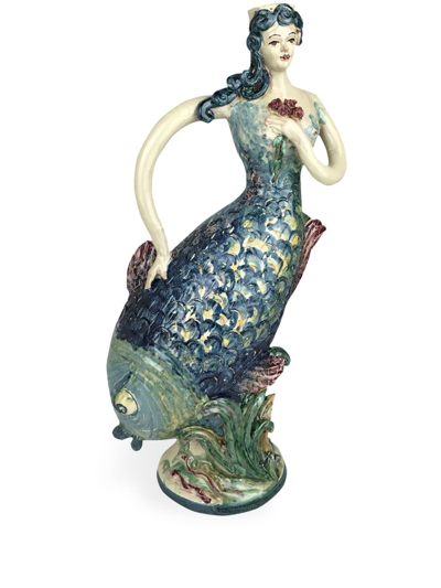 Les-ottomans Siren Porcelain Vase In Blue