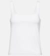 Vince Rib-knit Tank Top In Optic White
