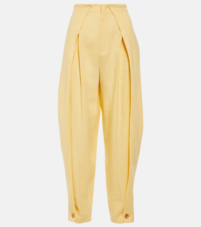 Loro Piana Culottes Aus Leinen In Yellow