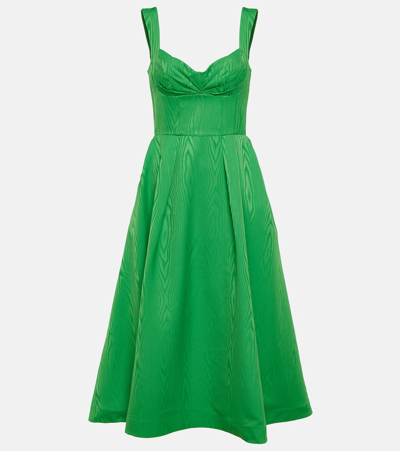 Rebecca Vallance Abigail Pleated Midi Dress In Green