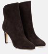 JIMMY CHOO KARTER 85 SUEDE LEATHER ANKLE BOOTS