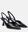 JIMMY CHOO MARYANNE 65 LEATHER SLINGBACK PUMPS