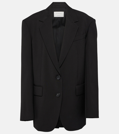 Sportmax Biella Wool Blazer In Black