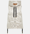 Max Mara Waterproof Quilted Nylon Short Vest In Beige